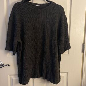 Zara gray short sleeve sweater